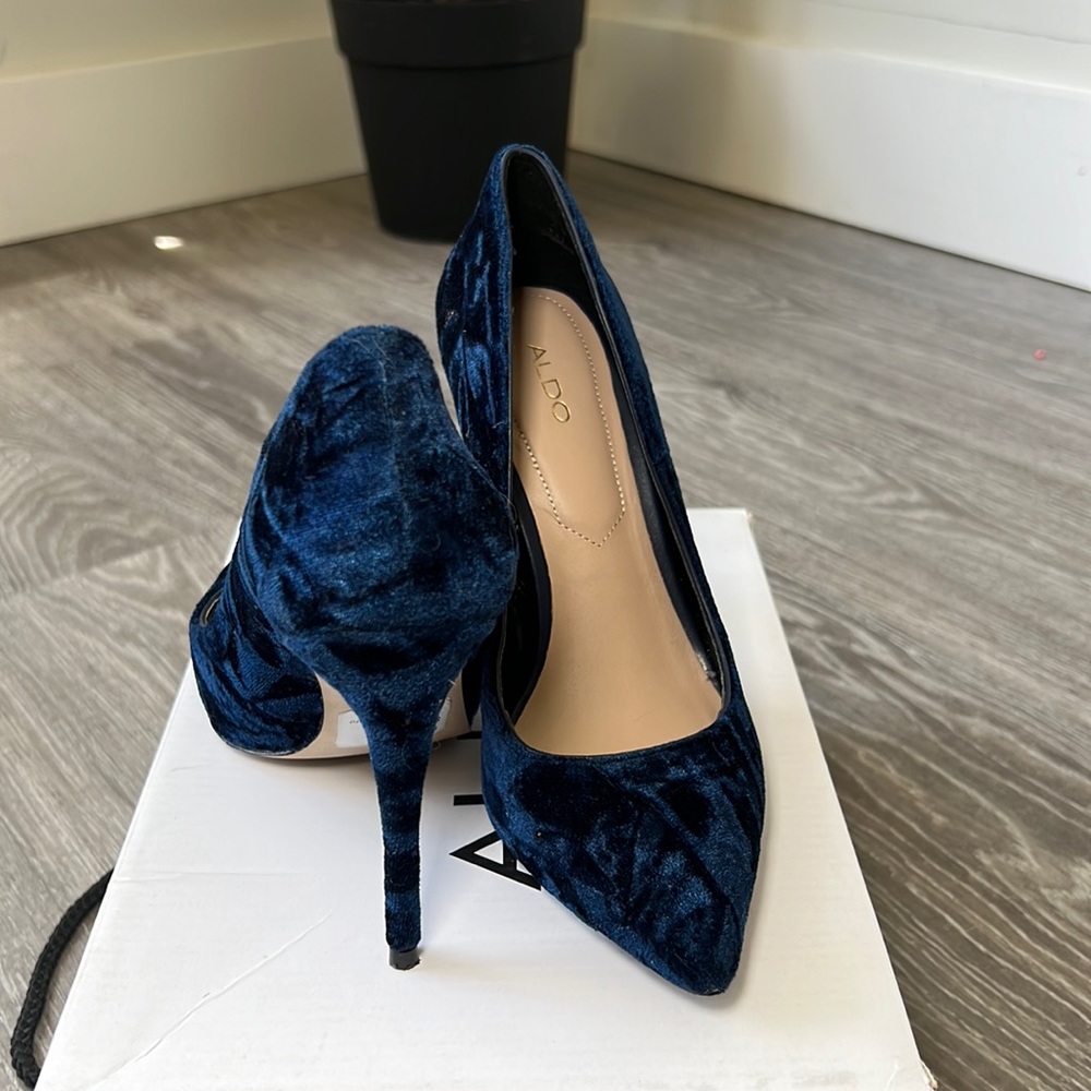 Blue Aldo Suede heels